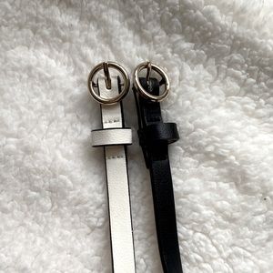 Thin Black and White Belts
